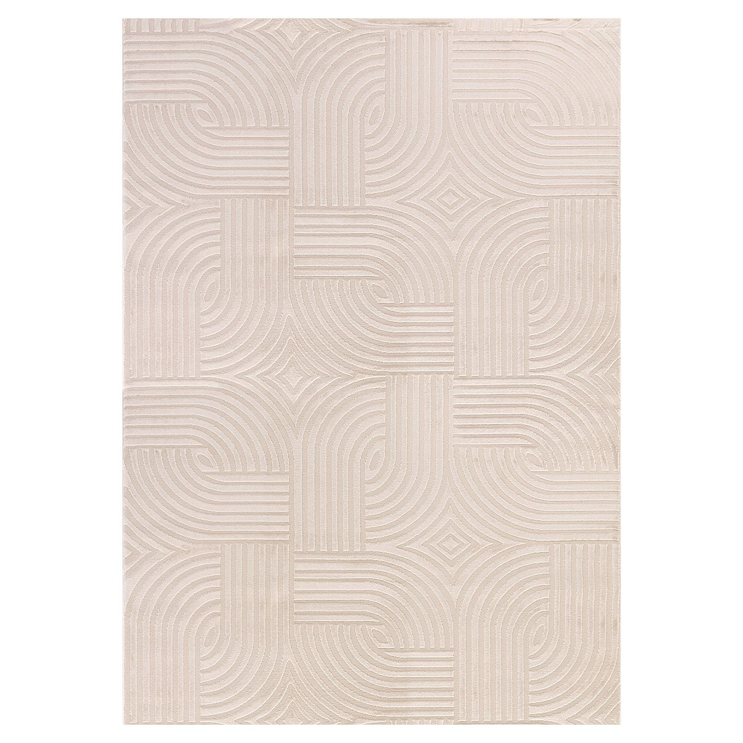 Beige Tapijt Laagpolig Vloerkleed Omid Elegant Neutrals