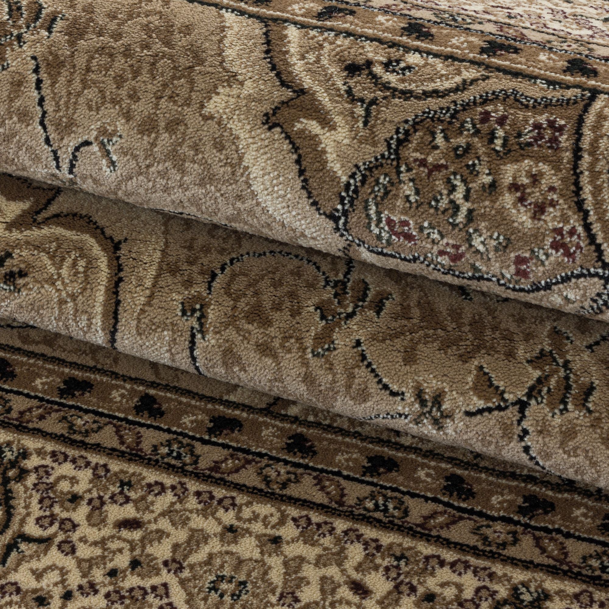 Beige Laagpolig Vloerkleed Omid Antique Allure Collection.