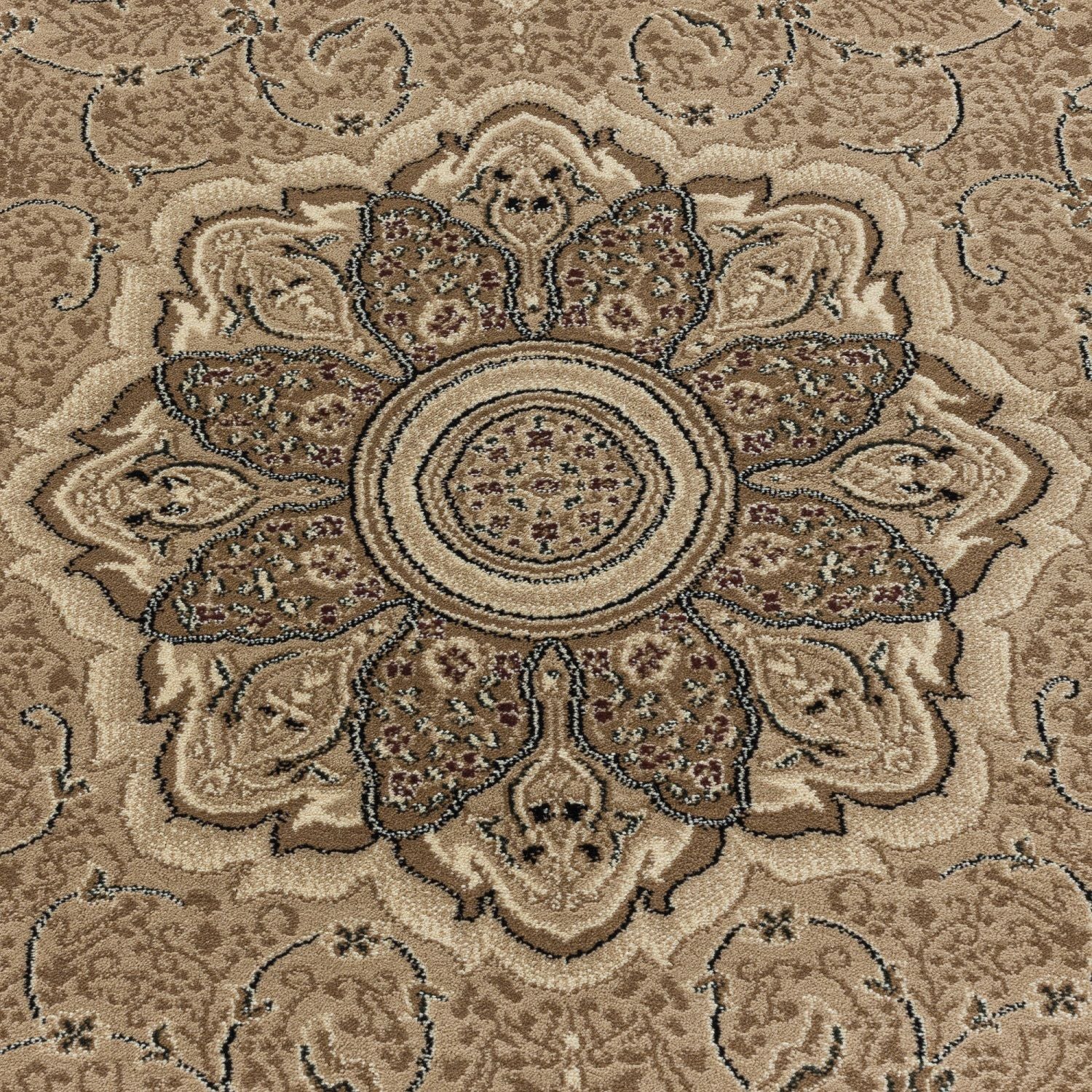 Beige Laagpolig Vloerkleed Omid Antique Allure Collection.