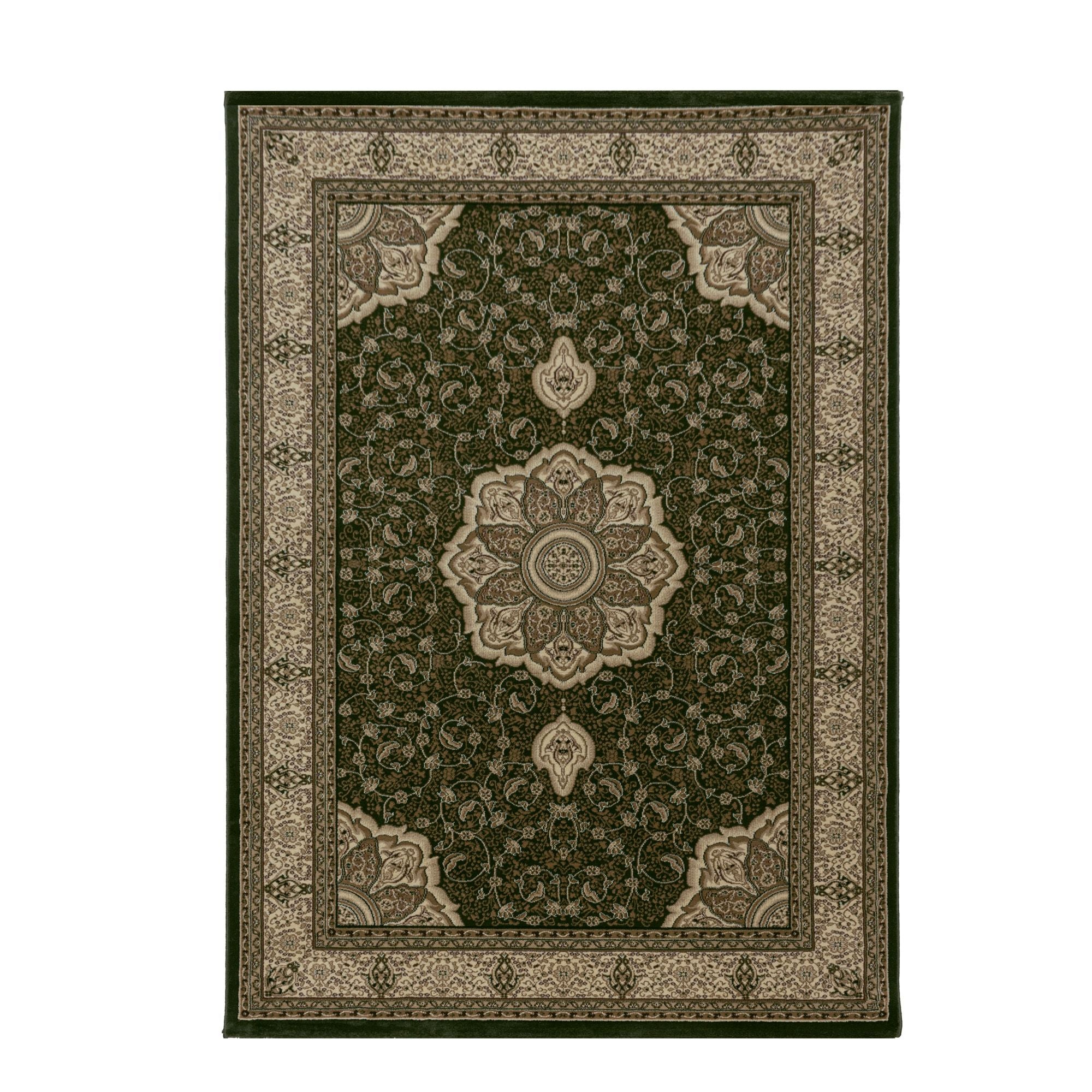 Groen Laagpolig Vloerkleed Omid Antique Allure Collection.