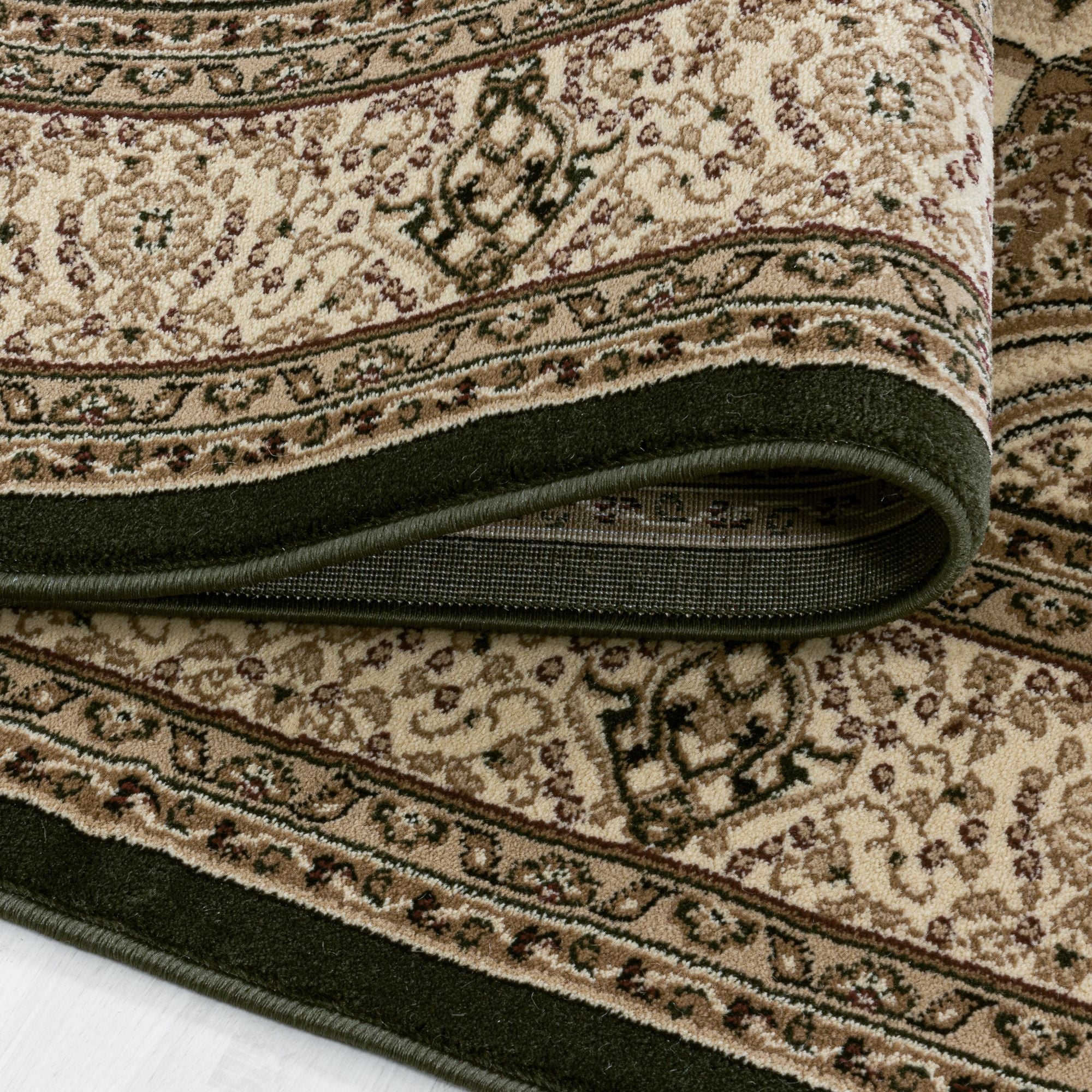 Groen Laagpolig Vloerkleed Omid Antique Allure Collection.