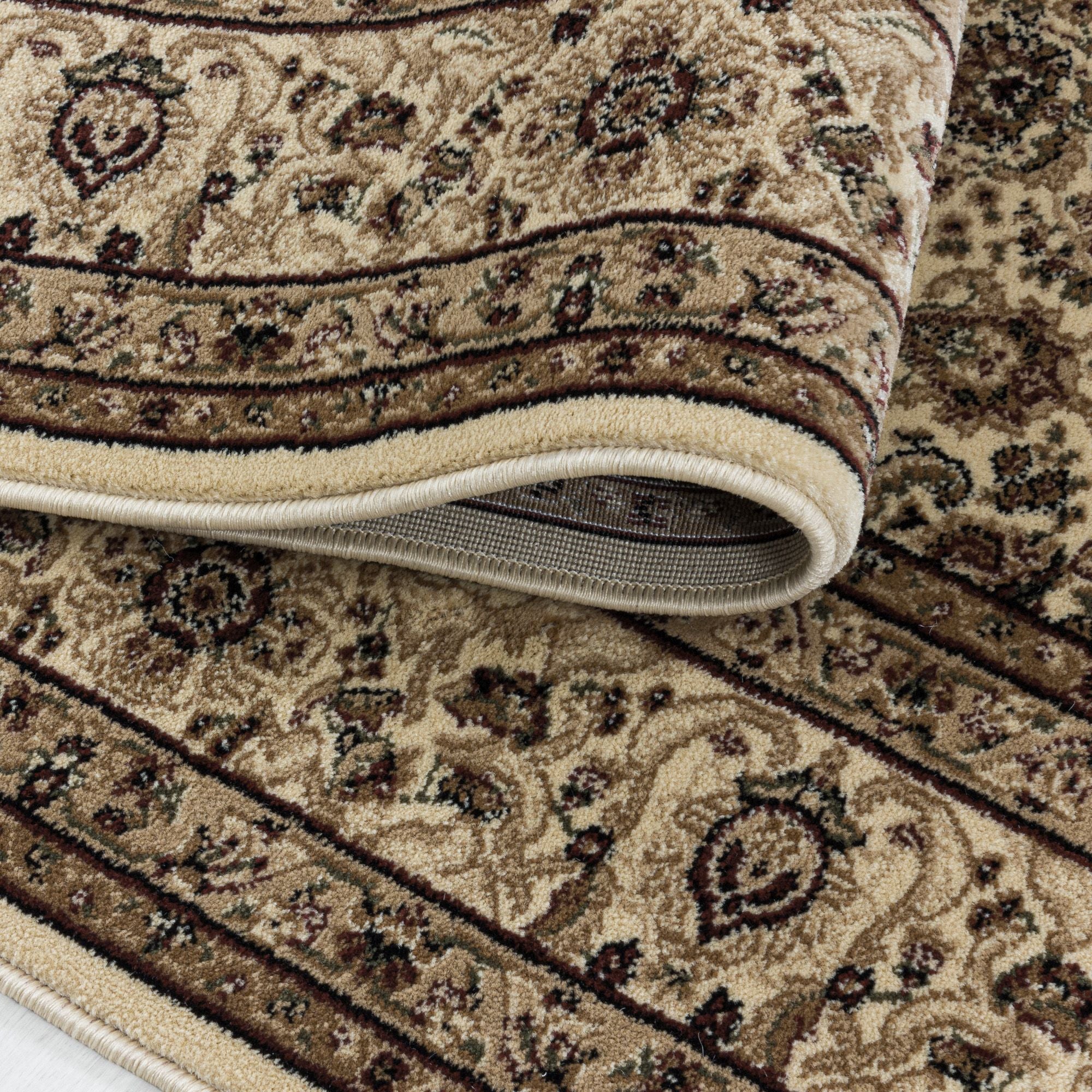 Beige Laagpolig Vloerkleed Omid Antique Allure Collection.