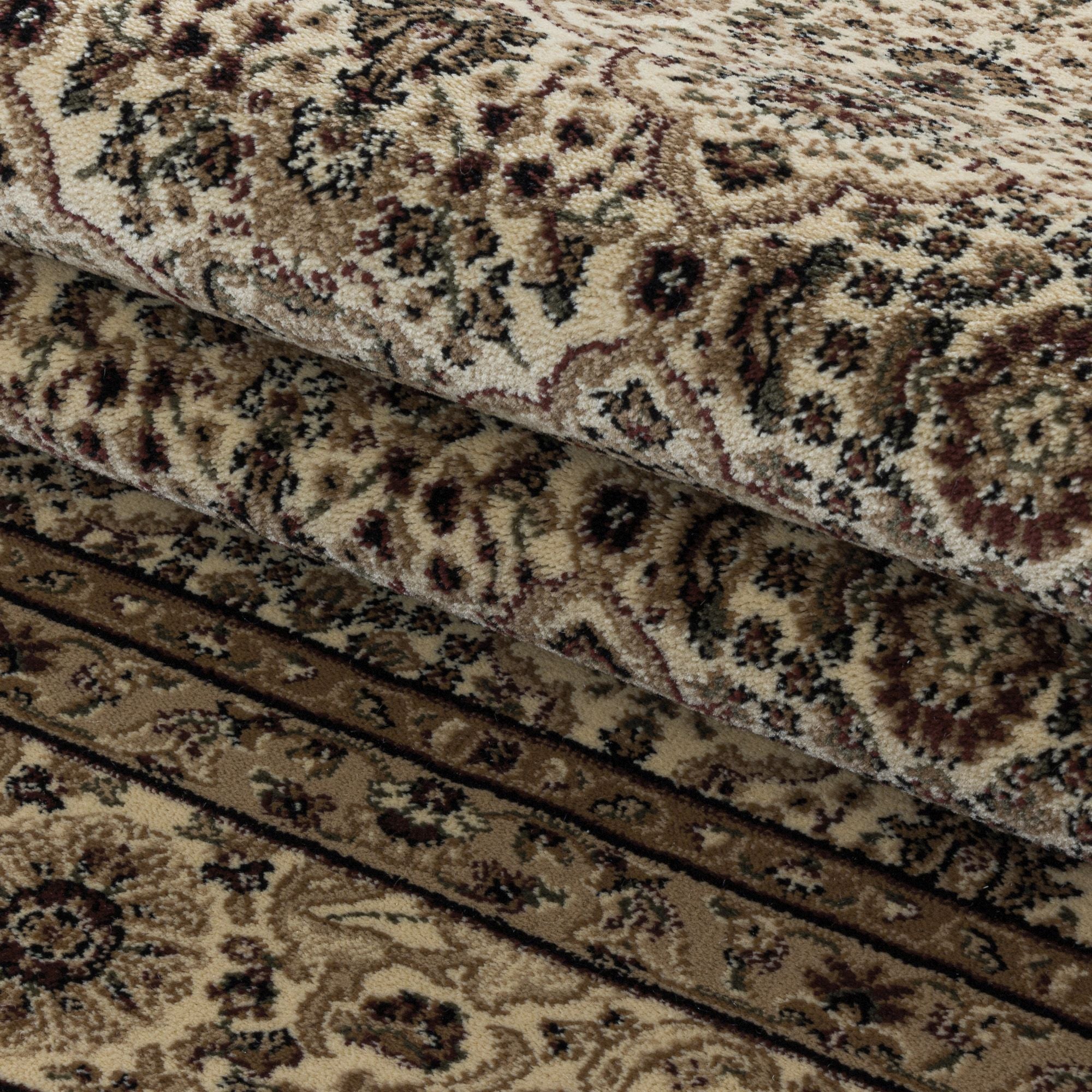 Beige Laagpolig Vloerkleed Omid Antique Allure Collection.