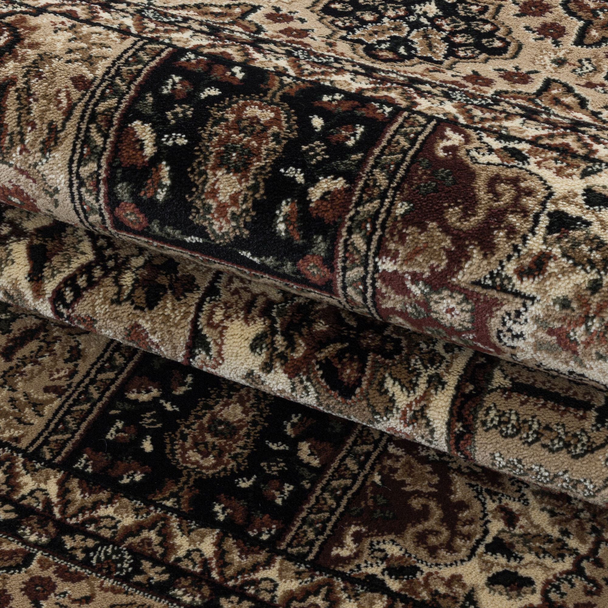 Zwart Laagpolig Vloerkleed Omid Antique Allure Collection.