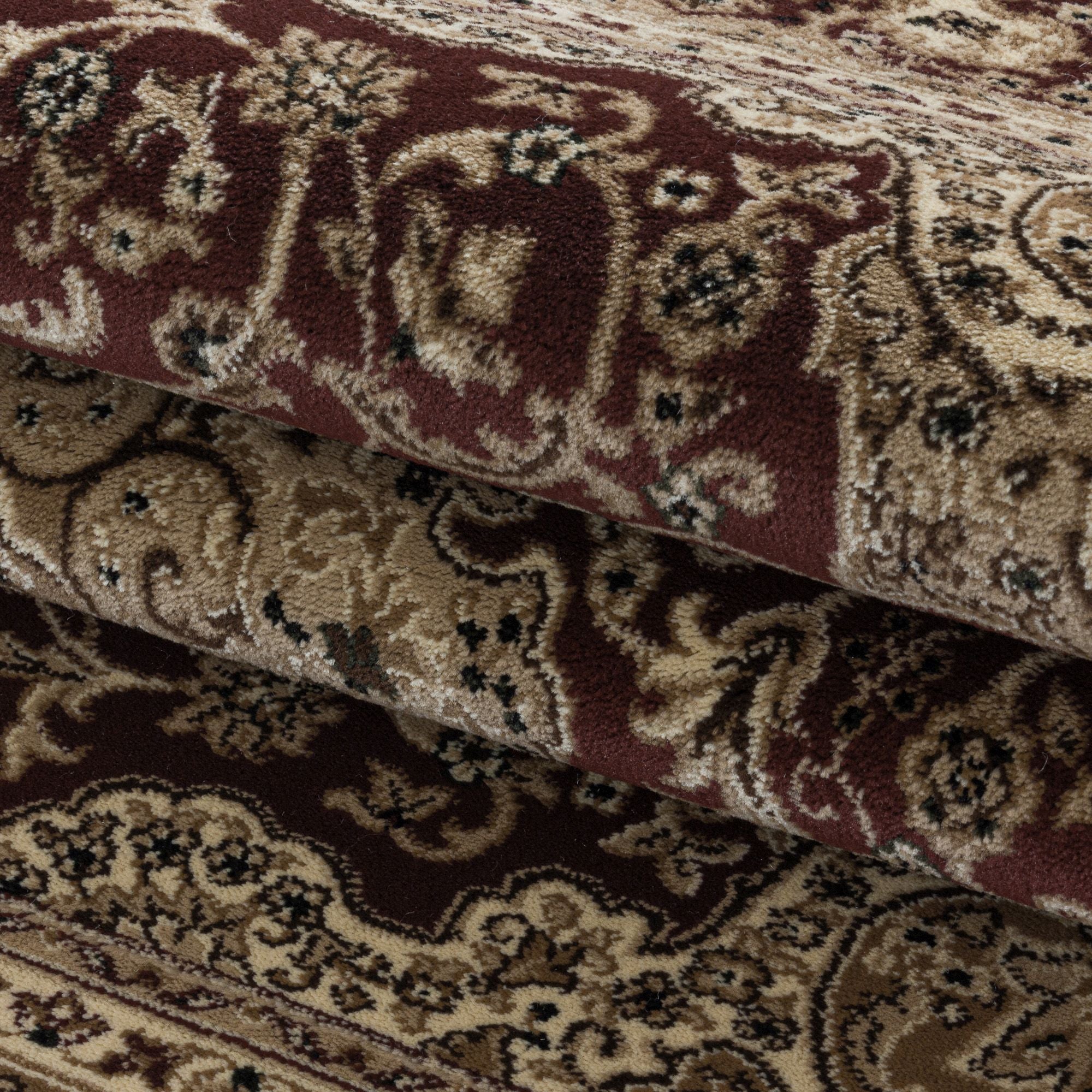 Rood Laagpolig Vloerkleed Omid Antique Allure Collection.