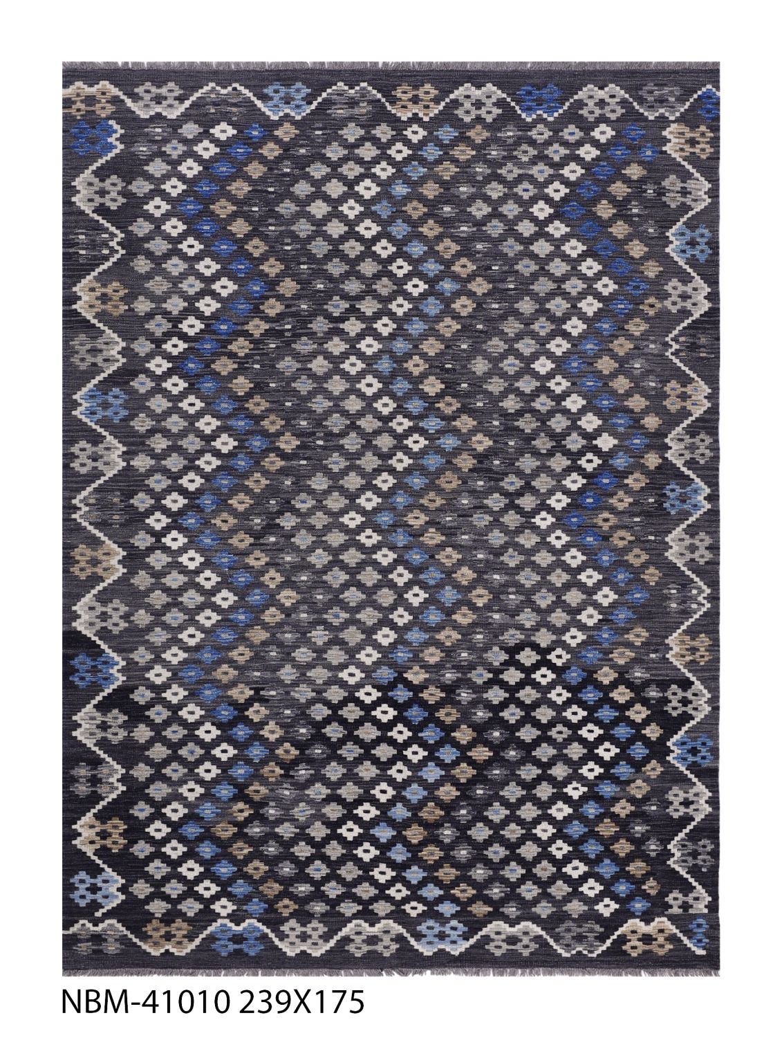 Kleurrijk Tapijt Laagpolig Handgeweven Wollen Vloerkleed - Omid Afghan Kelim 239x175