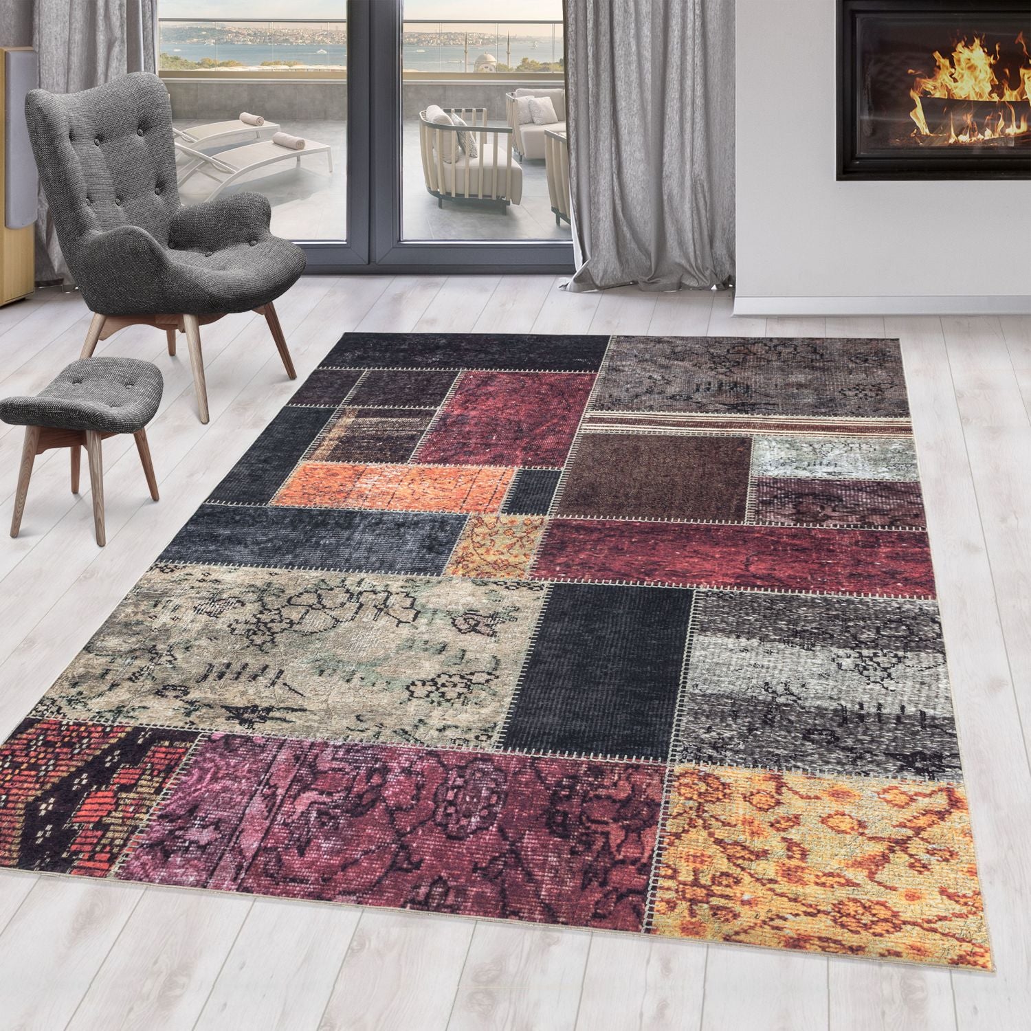 Multi Tapijt Laagpolig Vloerkleed Omid ChromaticBlend Rugs