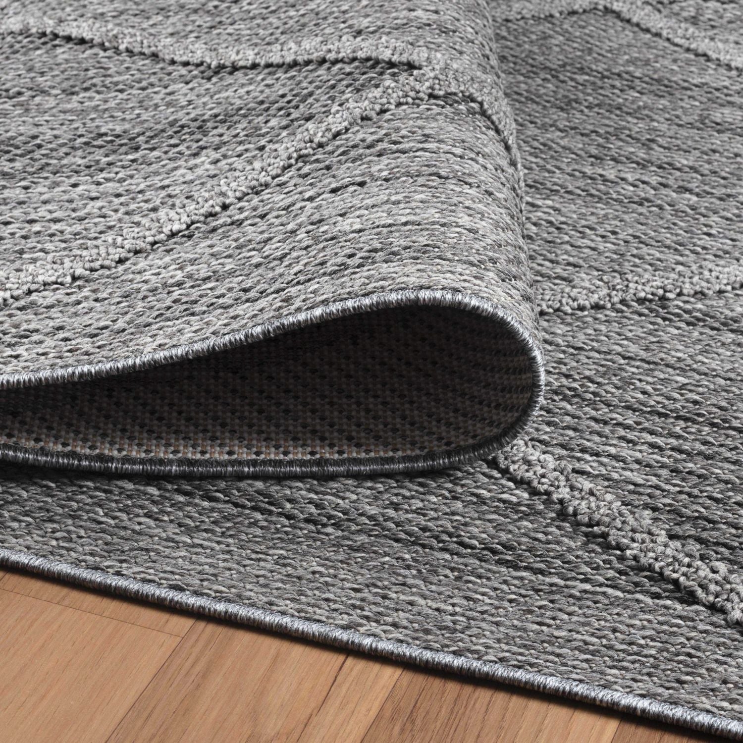 Grijs Tapijt Laagpolig Vloerkleed Omid Chic Impressions Rugs