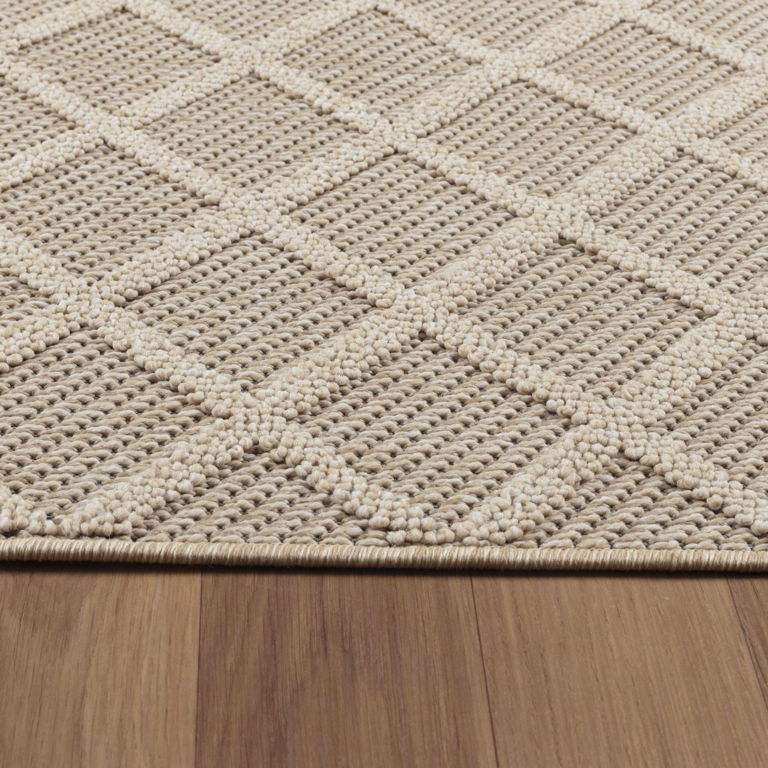 Beige Tapijt Laagpolig Vloerkleed Omid Chic Impressions Rugs