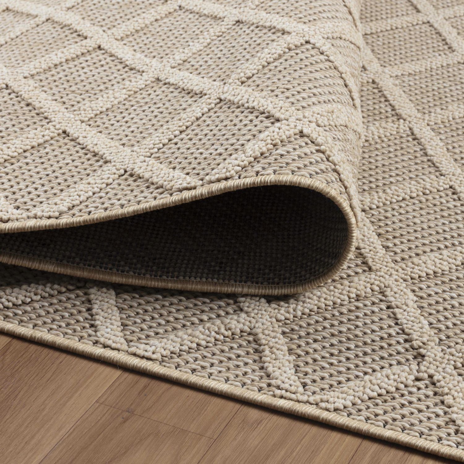 Beige Tapijt Laagpolig Vloerkleed Omid Chic Impressions Rugs