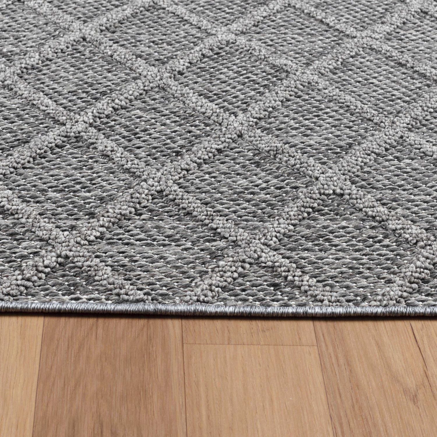 Grijs Tapijt Laagpolig Vloerkleed Omid Chic Impressions Rugs