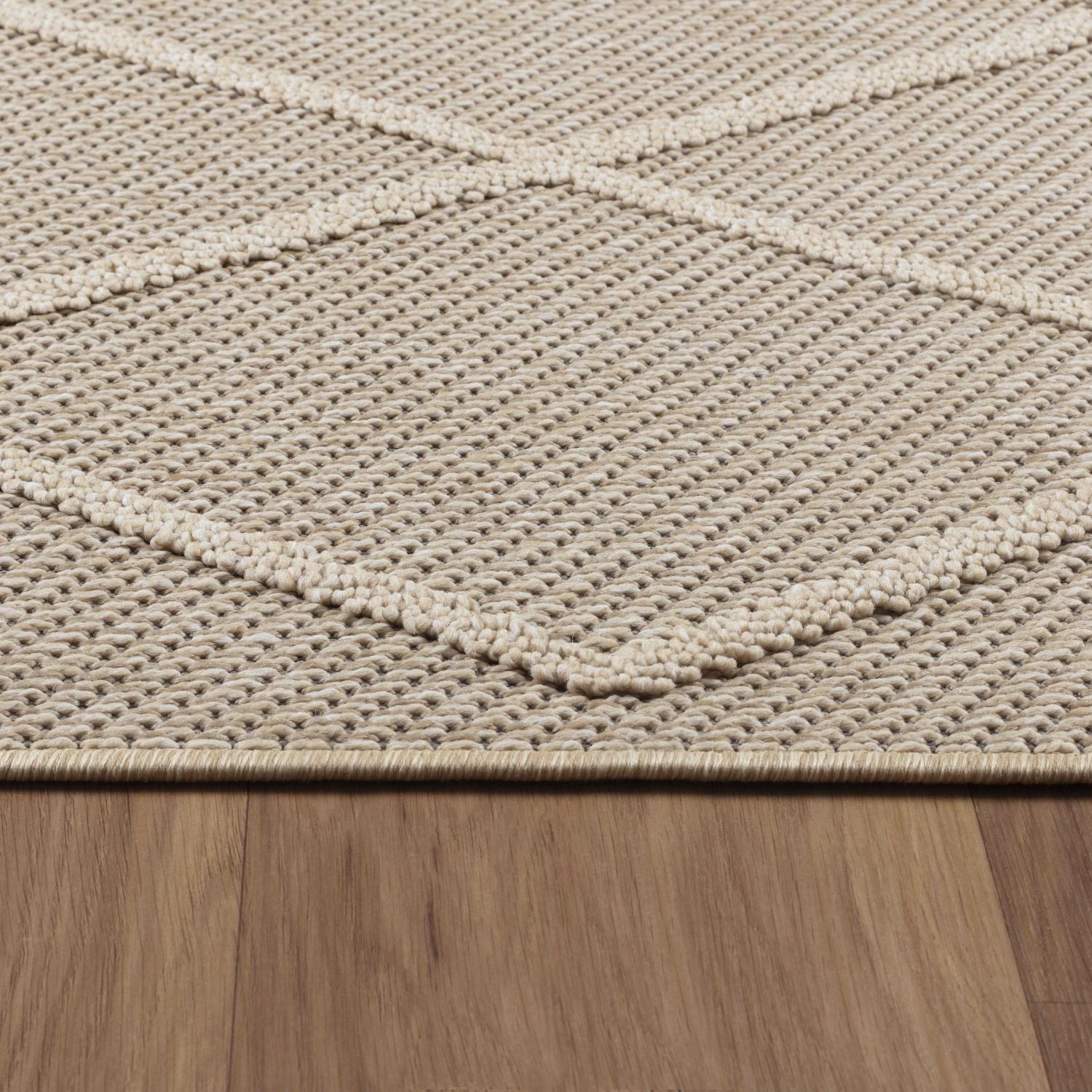 Beige Tapijt Laagpolig Vloerkleed Omid Chic Impressions Rugs