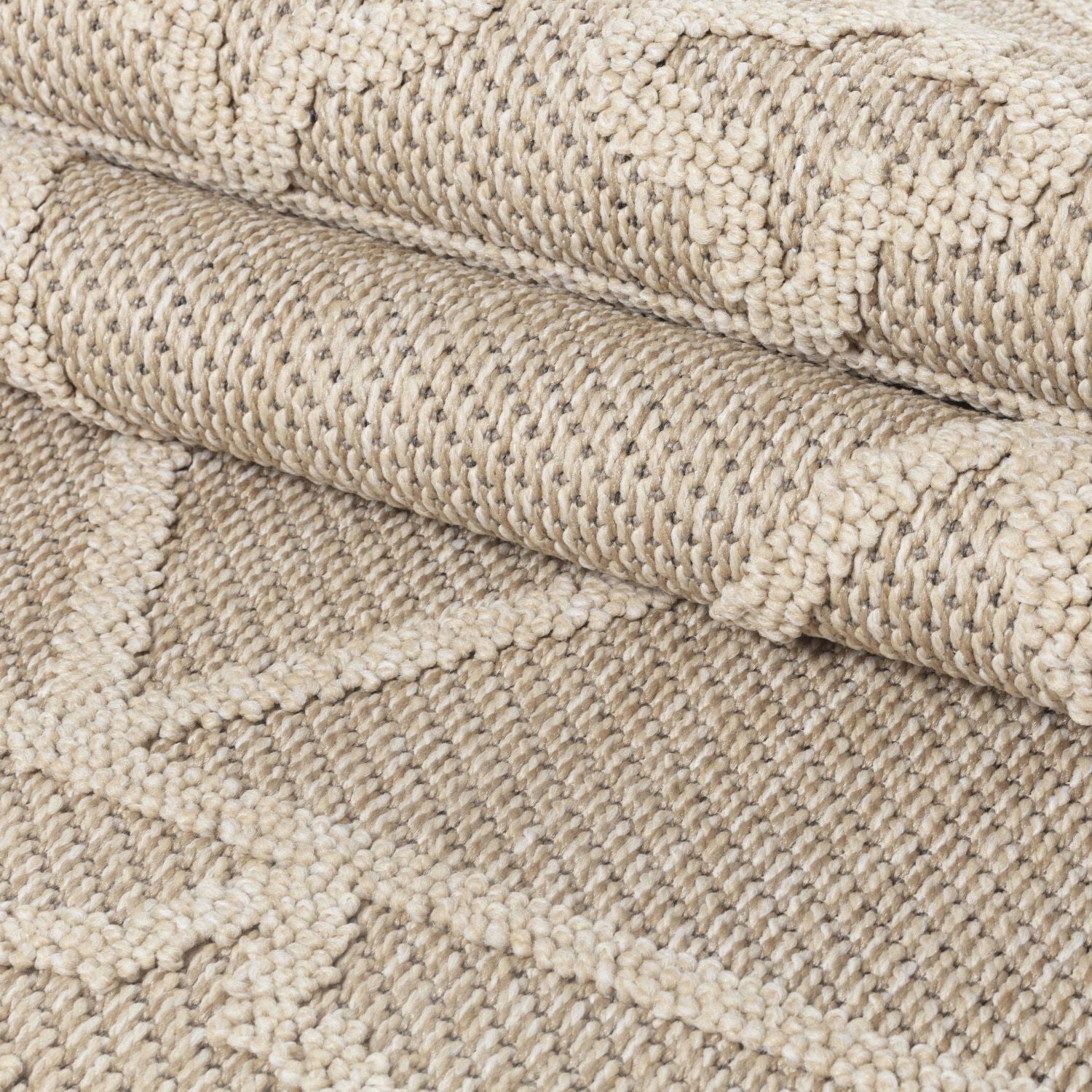 Beige Tapijt Laagpolig Vloerkleed Omid Chic Impressions Rugs