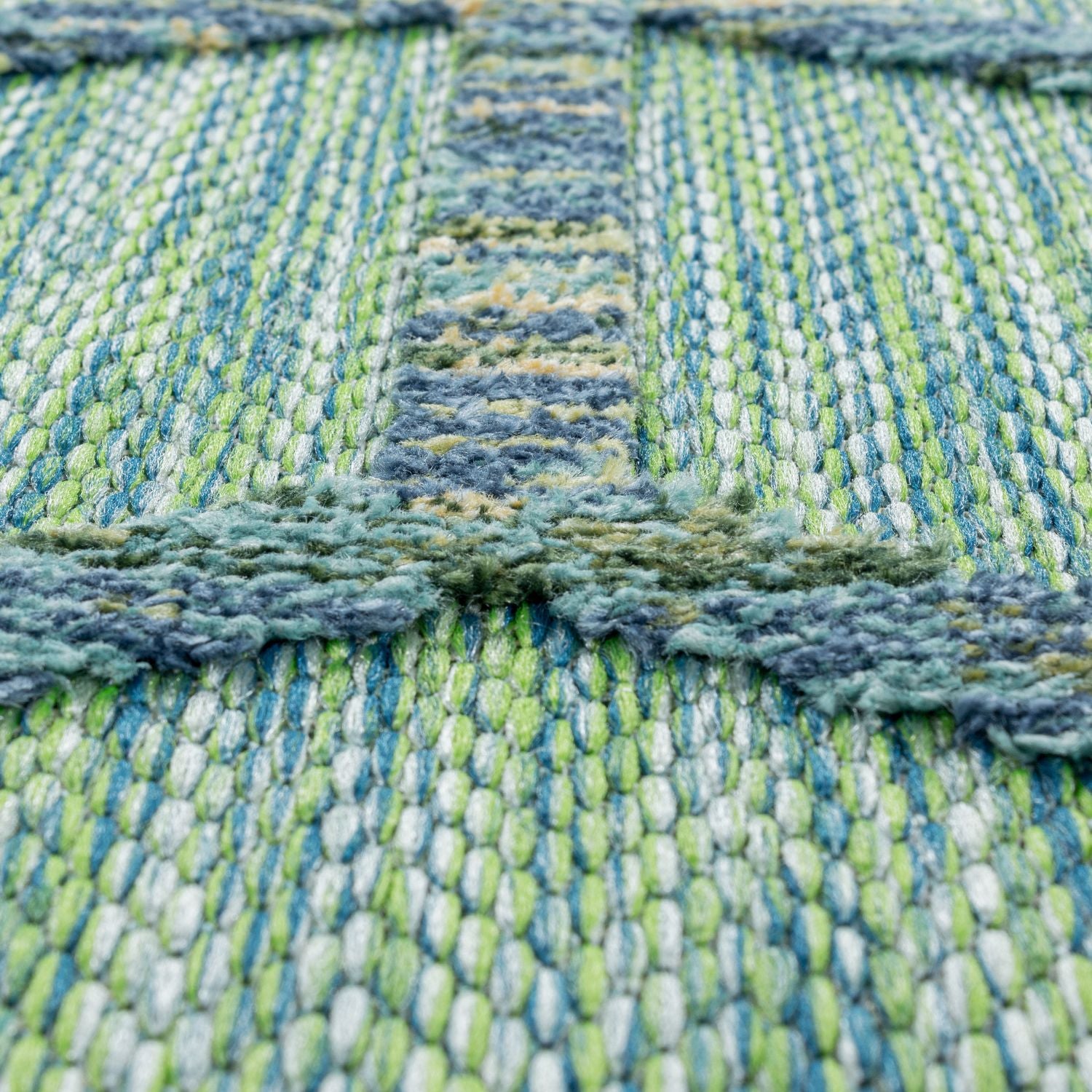 Groen Tapijt Laagpolig Vloerkleed Omid Pattern Paradise