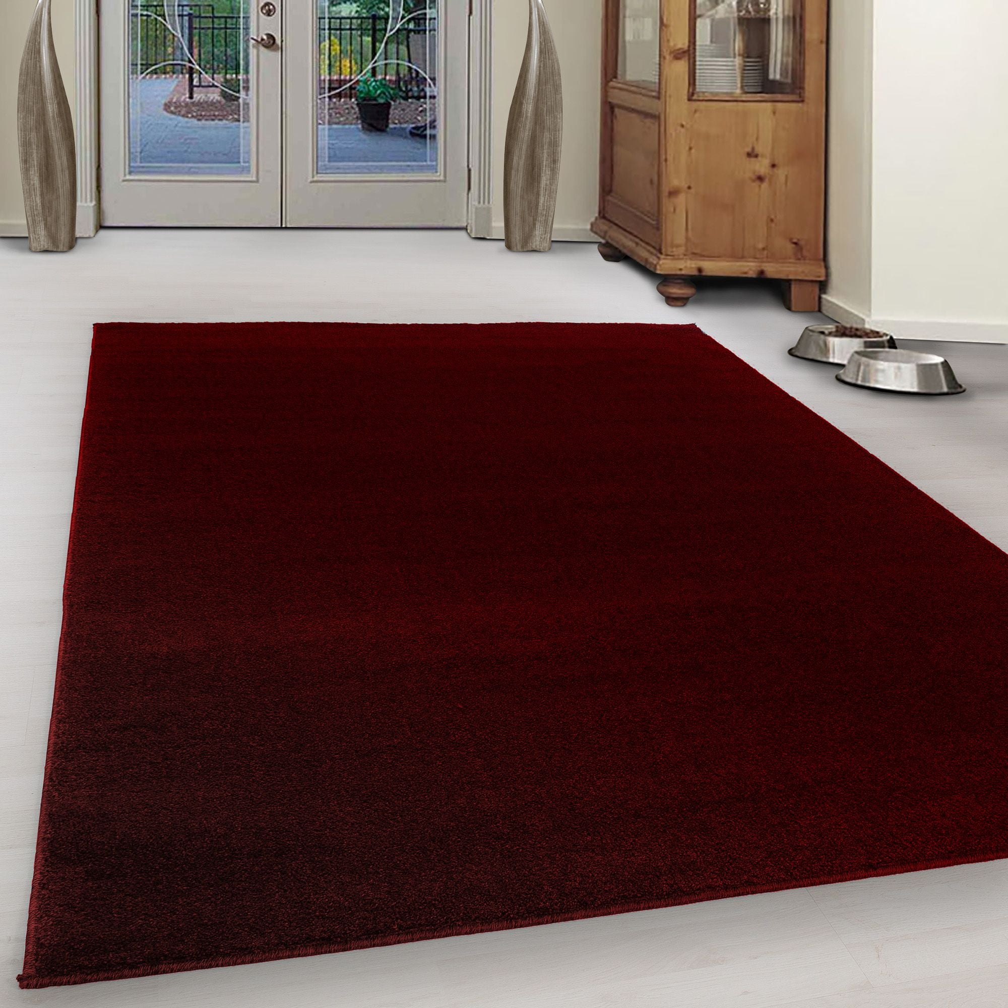 Rood Laagpolig Vloerkleed Omid Velvet Touch Collection.