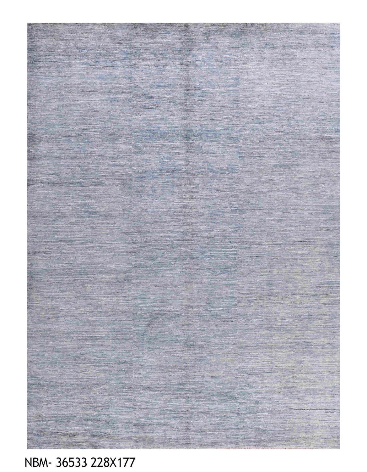 Blauw Tapijt Laagpolig Handgeknoopt Wollen Vloerkleed - Omid Afghan Wool Luxury 228x177