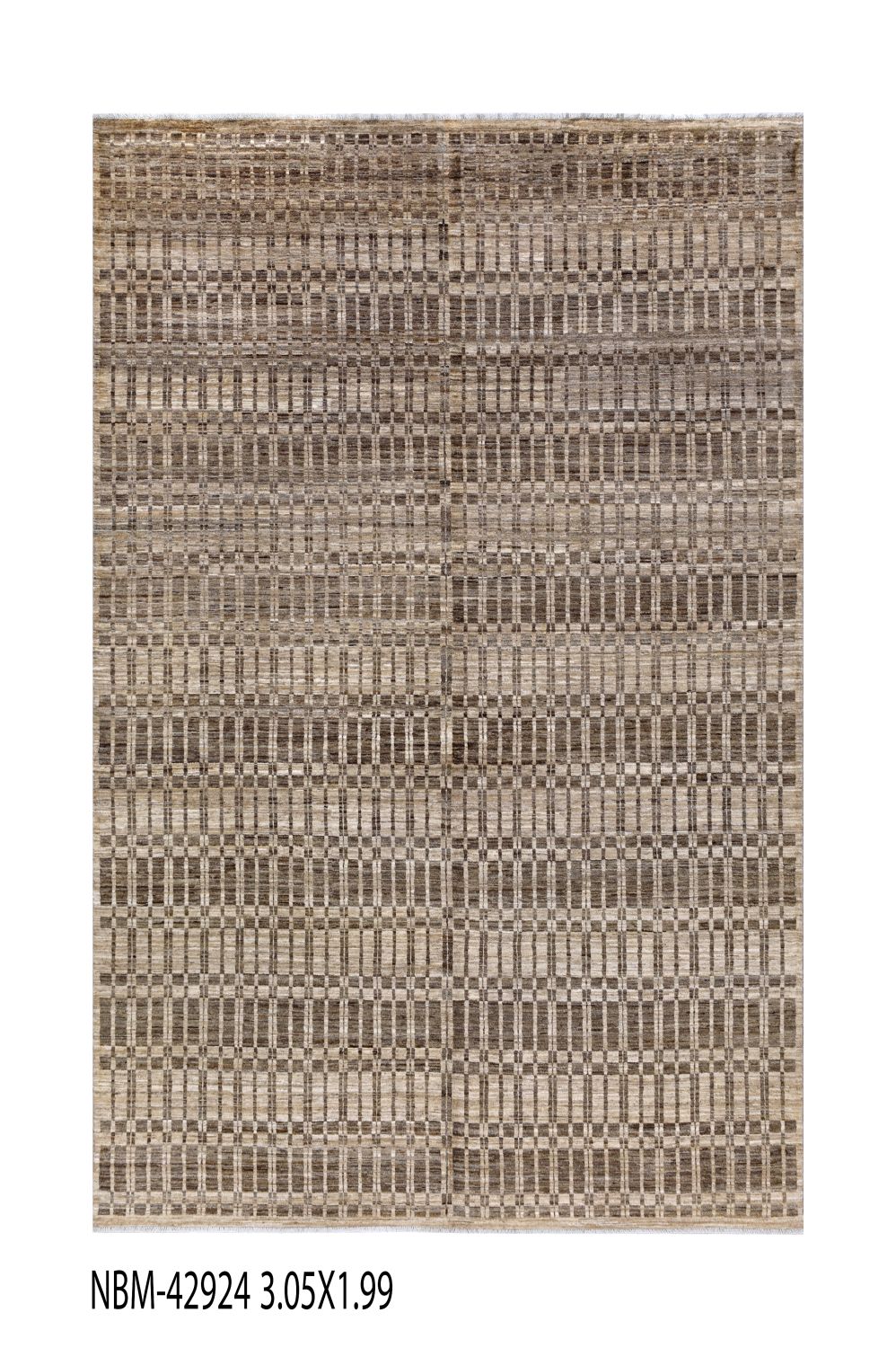 Afghaans Tapijt Laagpolig Handgeknoopt Wollen Vloerkleed - Omid Afghan Wool Luxury 305x199